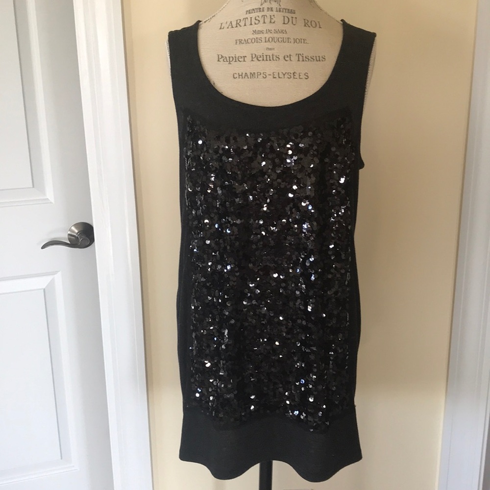 😍New Alfani Black Sequin Tunic/Mini Dress😍